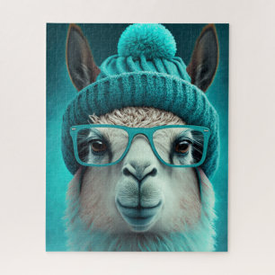 Funny Llama Alpaca Niedlicher Tiere Hats Glasses