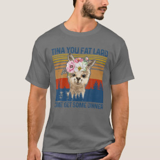 Funny Llama Alpaca Tina Fattau Treten Sie ein T-Shirt