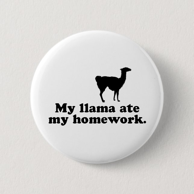 Funny Llama Button (Vorderseite)