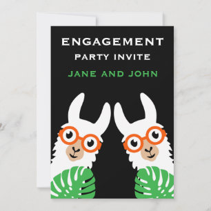 Funny Llama Engagement Party Einladung