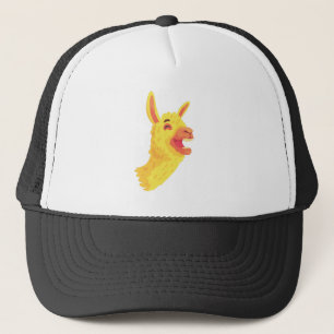 Funny Llama Laughing Trucker Hat Truckerkappe