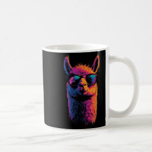 Funny Llama mit den Sungles farbenfroh ohne Drama  Kaffeetasse