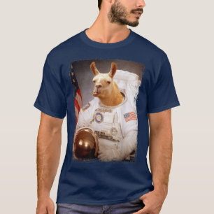 Funny Llama Moon Weltraummission Animal Astronaut T-Shirt