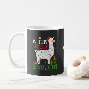 Funny Llama Weihnachtsfeiertag ist dieser Jolly ge Kaffeetasse