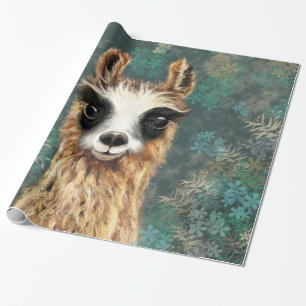 Funny Llama Wrapping Paper Geschenkpapier