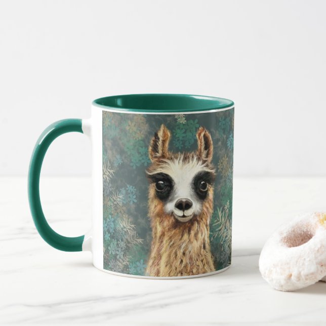Funny Llame Tasse (Mit Donut)