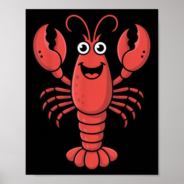 Funny Lobster Art For Men Women Kids Toddlers Lobs Poster (Vorne)