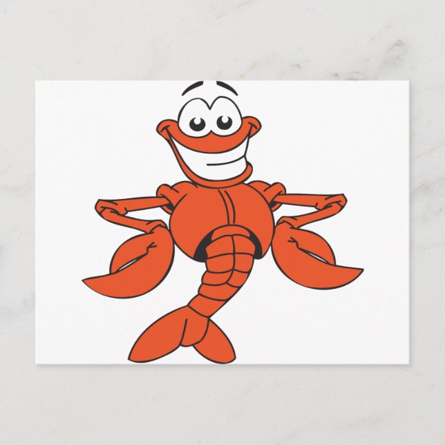 Funny Lobster Postkarte (Vorderseite)