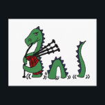 Funny Loch Ness Monster spielt Bagpipe Postkarte<br><div class="desc">Das wunderschöne, lustige, grüne Loch ness Monster, das karierte Dudelsack-Dudelsack mit originellem Kunstdesign spielt, ist ein einzigartiges Geschenk. Kann auch benutzerdefinierten Text hinzufügen und die Hintergrundfarbe bei der Bestellung ändern.</div>