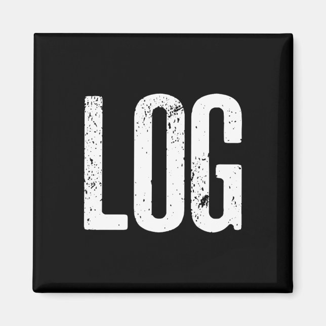 Funny Log Halloween Beaver Log Meme Magnet (Vorne)