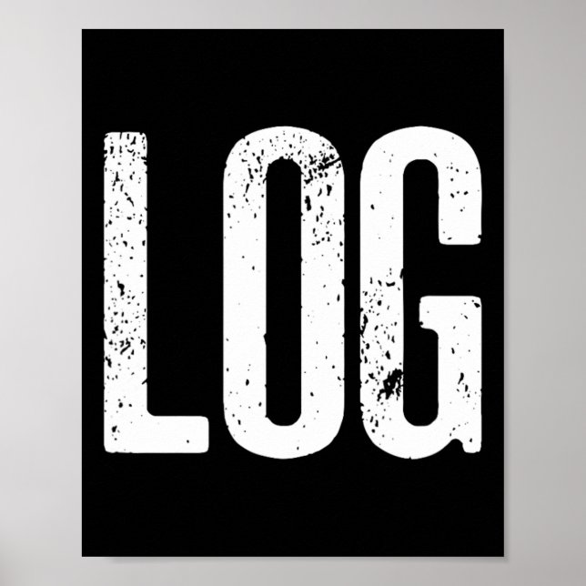Funny Log Halloween Beaver Log Meme Poster (Vorne)