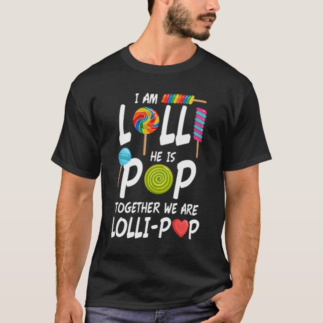Funny Lolli und Pop Grandelterns Nickname Geschenk T-Shirt (Vorderseite)