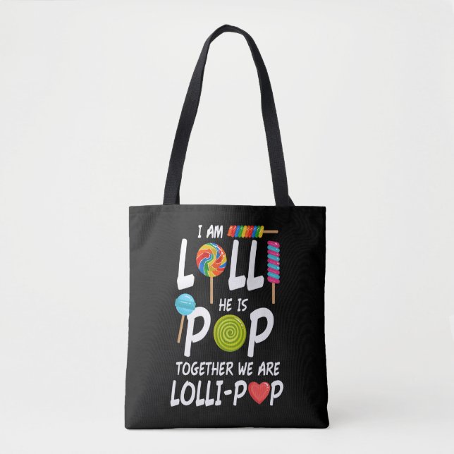 Funny Lolli und Pop Grandelterns Nickname Geschenk Tasche (Vorderseite)