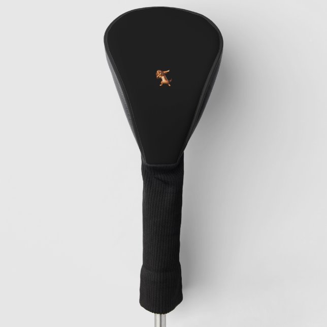 Funny Long Hairs Dackel Dackel Dabbing Dosen Männe Golf Headcover (Vorderseite)