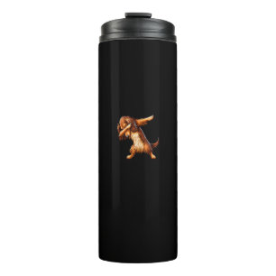 Funny Long Hairs Dackel Dackel Dabbing Dosen Männe Thermosbecher