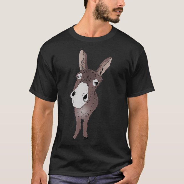 Funny look Donkey Gift Idee für niedliche Donkeys T-Shirt (Vorderseite)