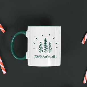 Funny Looking Pine Trees Holiday Weihnachtspuff Zweifarbige Tasse