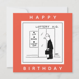 Funny Lottery Choice Lift Cartoon Karte