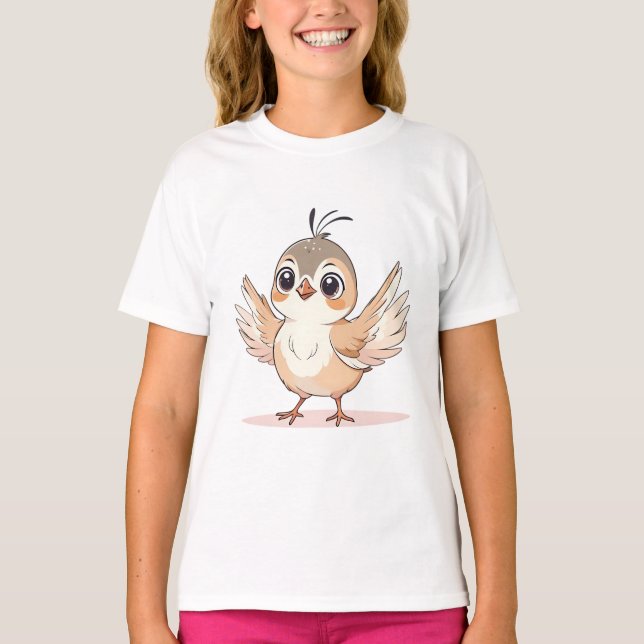 Funny Love Birds Brown Liebe T-Shirt (Vorderseite)