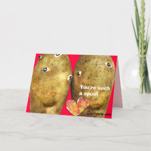 Funny Love Potatoes Valentine Card Feiertagskarte