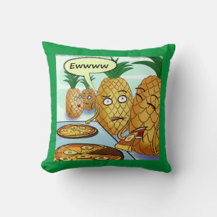 Funny LTCartoons Pineapple Pizza Comic Kissen