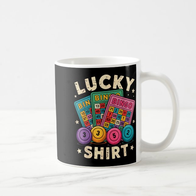 Funny Lucky Bingo Funny Gambling Bingo Player Men  Kaffeetasse (Rechts)