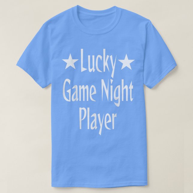 Funny Lucky Game Night Player Star Winner Champion T-Shirt (Design vorne)