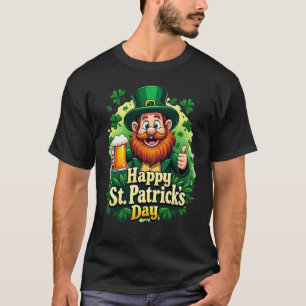Funny Lucky Leprechaun Kleeblatt Beer T-Shirt