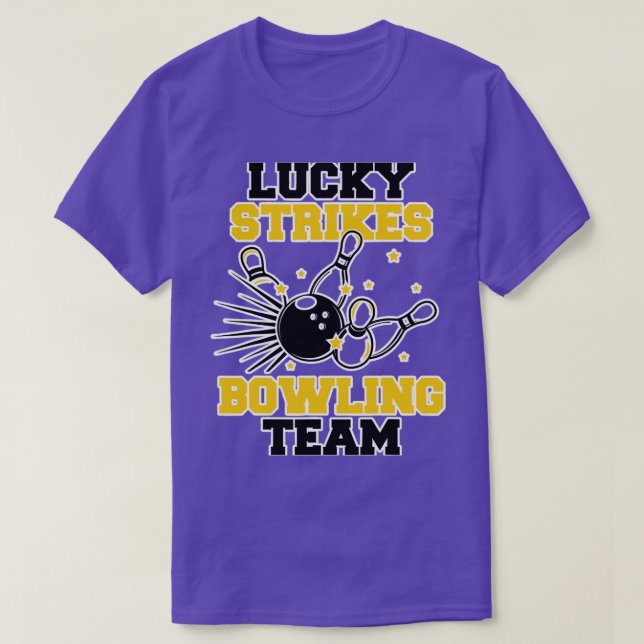 Funny Lucky Strikes Bowling Team T T-Shirt (Design vorne)