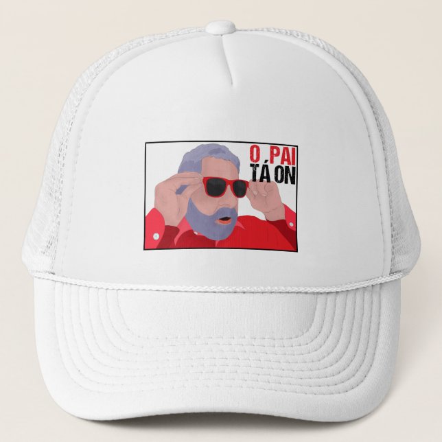 Funny Lula Meme mit Sonnenbrille Truckerkappe (Vorderseite)