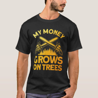Funny Lumberjack Art for Men Tree Cutter Saw Logge T-Shirt