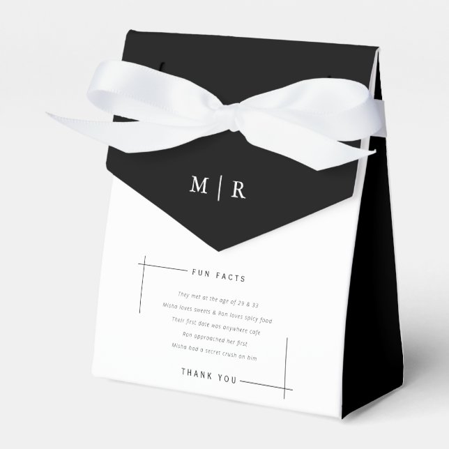 Funny, lustige Fakten minimalistische Hochzeit Geschenkschachtel (Vorderseite)