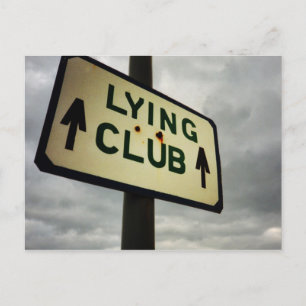 Funny Lying Club-Zeichen Postkarte