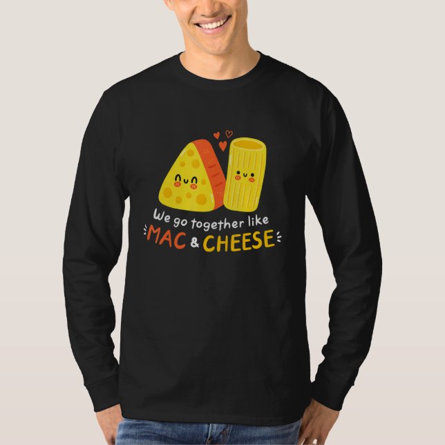 Funny Mac und Käse Liebe Lebensmittel Niedlich Veg T-Shirt (Vorderseite)
