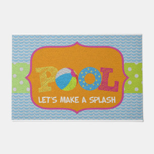 Funny machen wir einen Splash Mat, Pool Dekoration Fußmatte
