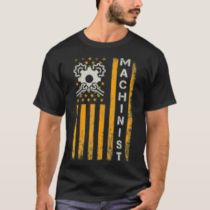 Funny Machinist die US-Fahne des Mechanikers T-Shirt