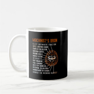 Funny Machinist Geschenke - Machinistisches Gehirn Kaffeetasse