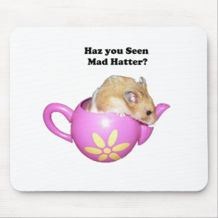 Funny Mad Hatter Dormouse Alice im Wunderland Mousepad