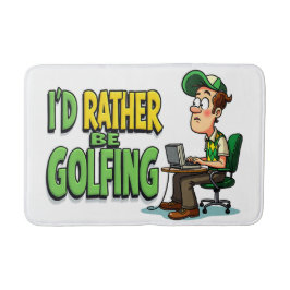 Funny mag lieber für ihn Golf spielen Badematte
