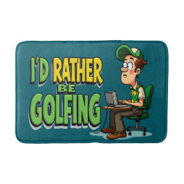 Funny mag lieber für ihn Golf spielen Badematte