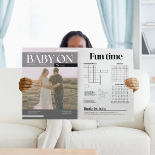 Funny magazine Baby Dusche Einladung