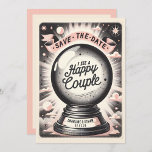 Funny Magic Ball Pink Save the Date schwarz<br><div class="desc">Hand Drawn Funky Handwriting Save the Date</div>