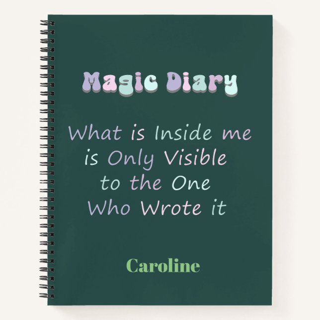 Funny Magic Diary Notizbuch (Vorderseite)