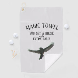 Funny Magic Golf Handtuch Birdie mit jedem Ball