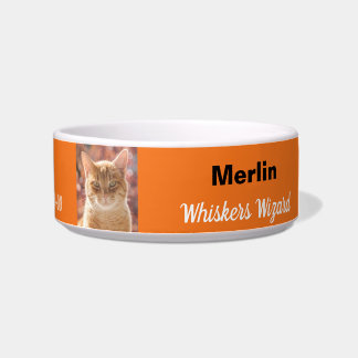 Funny Magical Whiskers Wizard Birthday Orange Cat Napf