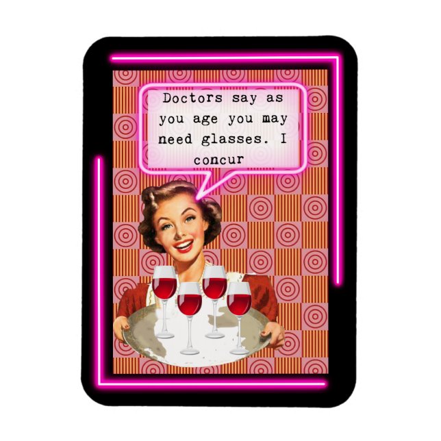Funny Magnet Best Friend Gift "Glasses" (Vertikal)