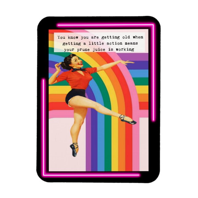 Funny Magnet Best Friend Gift "Prune Juice" (Vertikal)