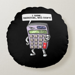 Funny Mah Algebra Calculator Mathematics Joke Rundes Kissen