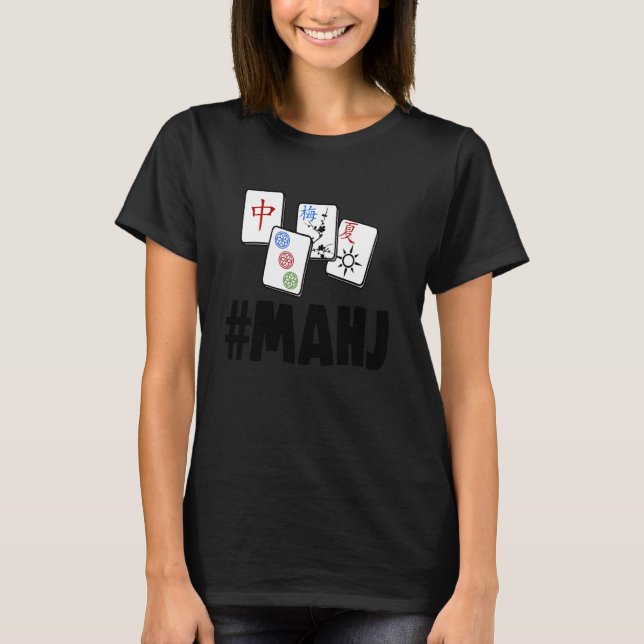 Funny Mahjong T-Shirt Women Game (Vorderseite)