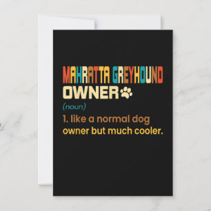 Funny Mahratta Greyhound Vintag Retro Dog Mama Vat Dankeskarte